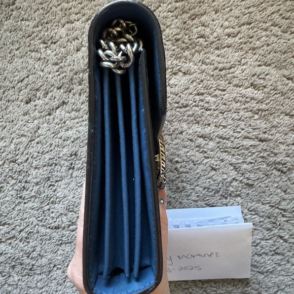 Gucci Floral Print Women's Bag - Green and Blue, Wallet on Chain - Picture 3 of 7